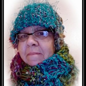 original handknitted scarf and hat #11